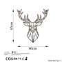Wallity Deer - 3 Accesorio de Pared de Metal Multicolor